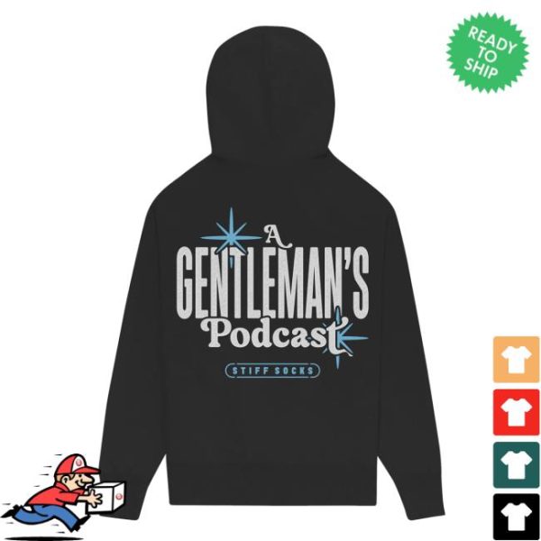 Stiff Socks Merch Store Shop A Gentleman’s Podcast Black Hoodie