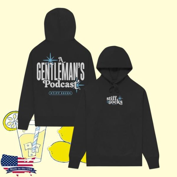 Stiff Socks Merch Store Shop A Gentleman’s Podcast Black Hoodie