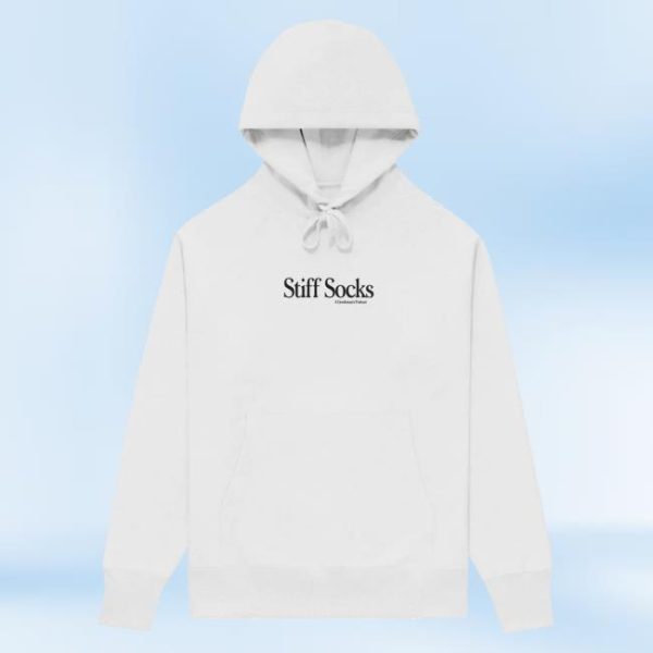 Stiff Socks Merch Store Shop Hold Up I’m Hard White Hoodie