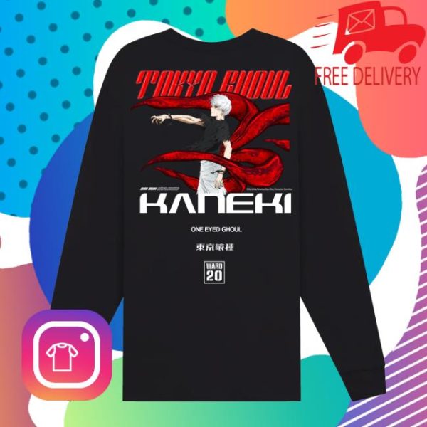 Dim Mak Collection Store Merch Dim Mak X Tokyo Ghoul – Kaneki Ls Tee – Black
