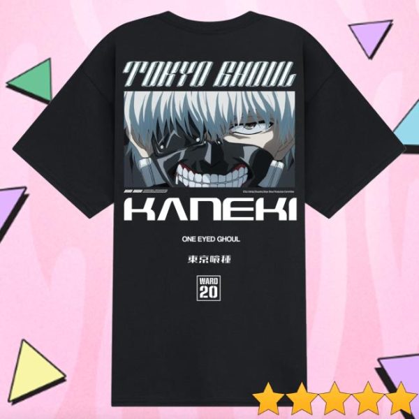 Dim Mak Collection Store Merch Dim Mak X Tokyo Ghoul – Kaneki White Tee – Black