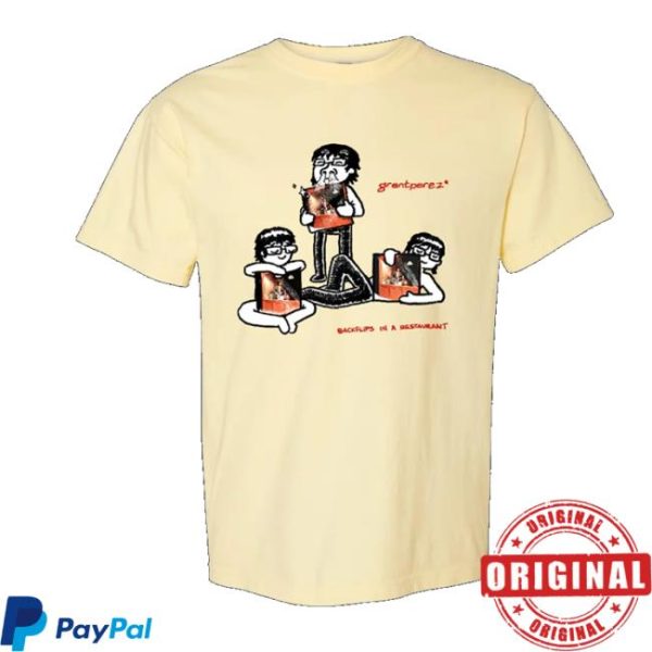 Grentperez Merch Backflips In A Restaurant Tour T-Shirt