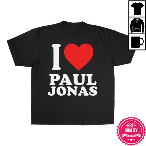 Jonas Brothers Merch Store Shop I Love Paul Jonas Tee