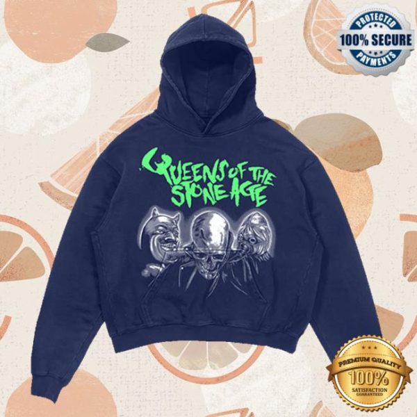 Qotsa Queens Of The Stone Age Official Store Merch Clockwork Monster Hoodie