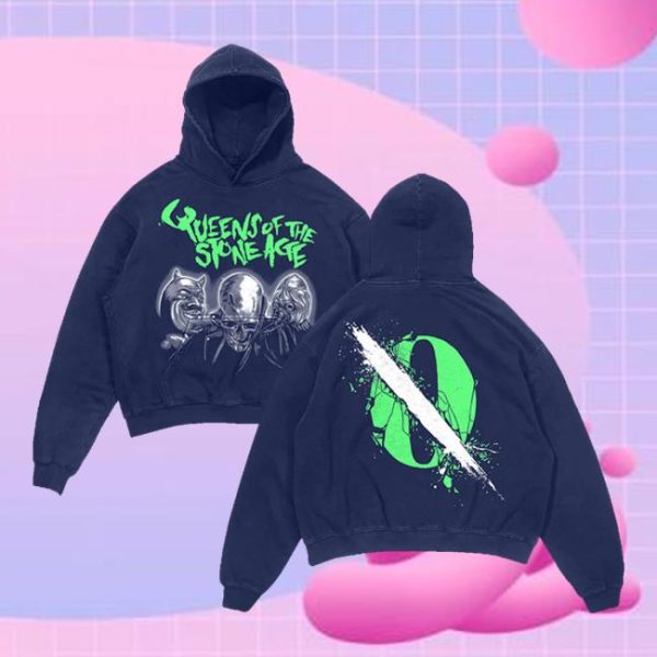 Qotsa Queens Of The Stone Age Official Store Merch Clockwork Monster Hoodie