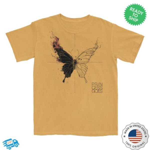 Princess Goes Merch Store Shop Butterfly Diagram Tee
