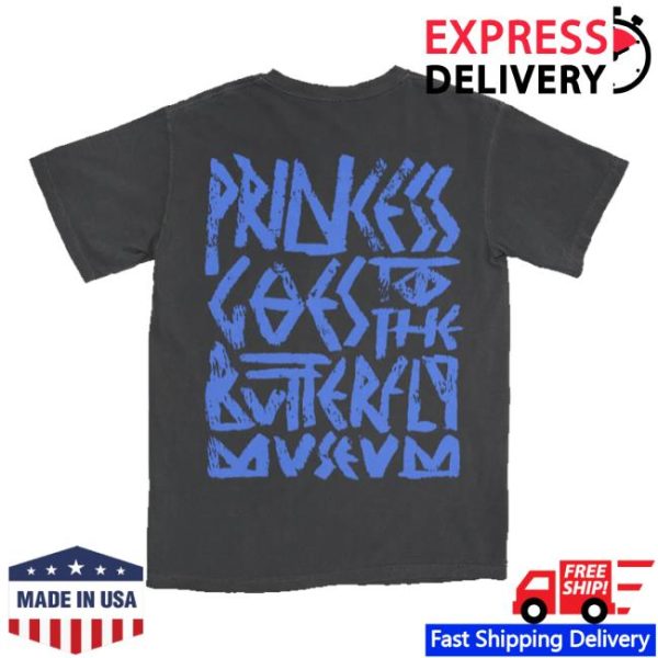 Princess Goes Merch Store Shop Princess Goes To The Butterfly Museum Black Tee