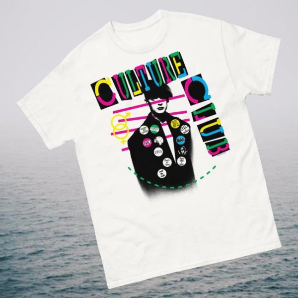 Boy George And Culture Club Merch Culture Club Stencil Logo White Tee