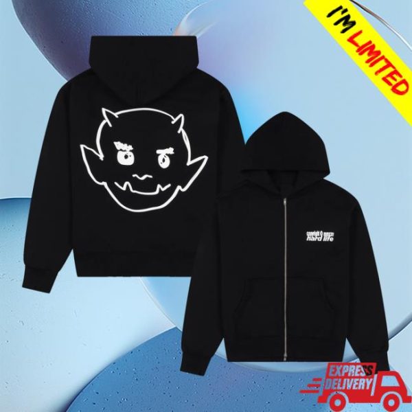 Hard Life Merch Store Shop Black Ogre Zip Hoodie