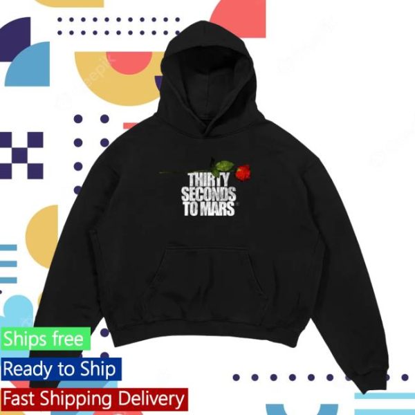 Thirty Seconds To Mars Store Merch A Beautiful Lie 20Th Anniversary Rose Hoodie