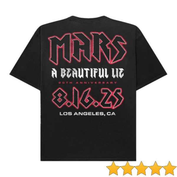 Thirty Seconds To Mars Store Merch A Beautiful Lie 20Th Anniversary 3 Skull Tee