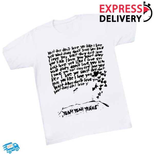 Yeah Yeah Yeahs Store Merch Maps White T-Shirt