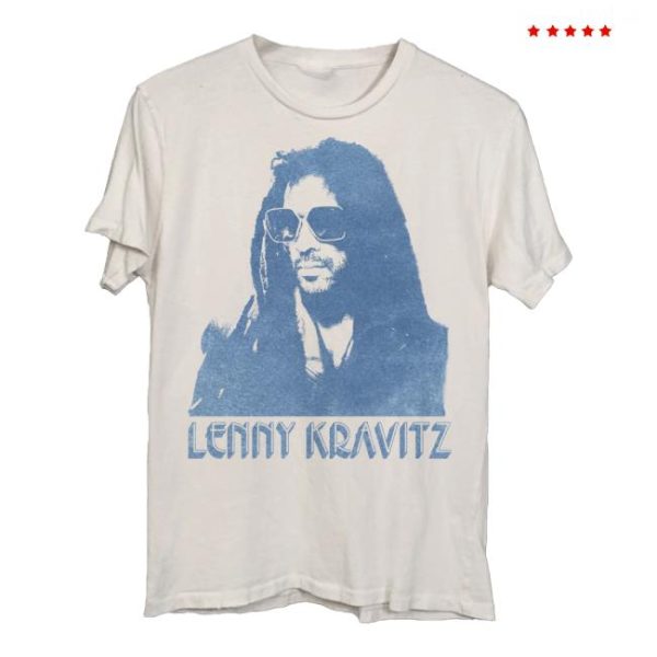 Lenny Kravitz Store Merch Blue Portrait Las Vegas Tee