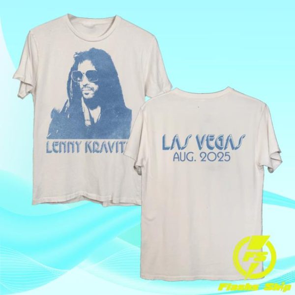Lenny Kravitz Merch Store Shop Blue Portrait Las Vegas Tee