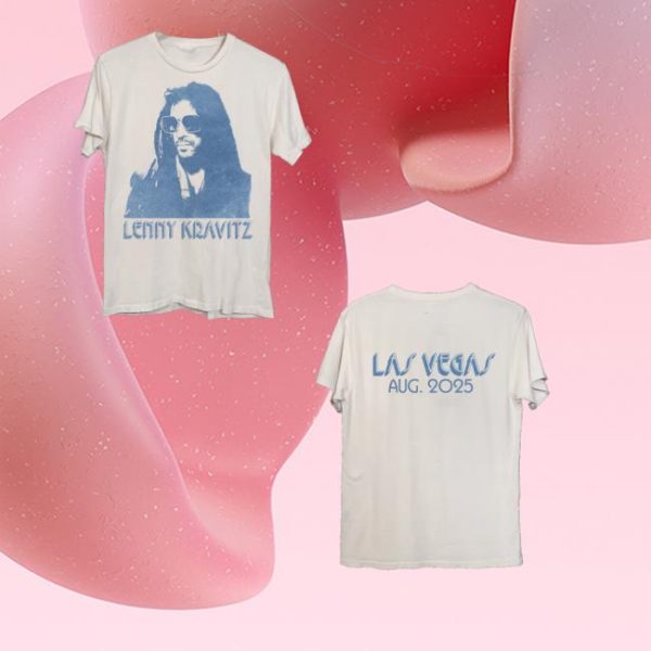 Lenny Kravitz Merch Store Blue Portrait Las Vegas Tee