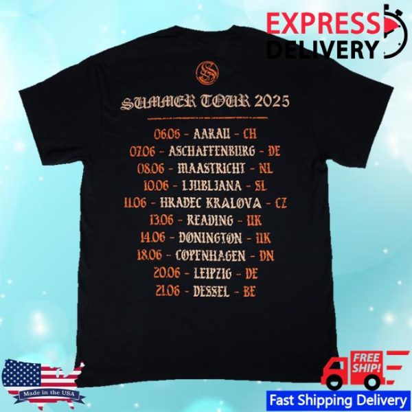 Sylosis Merch Store Shop Summer Tour 25 Tee Black