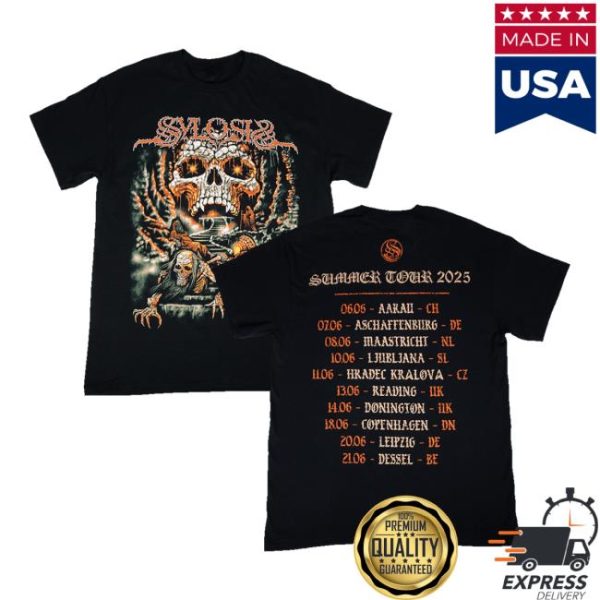 Sylosis Merch Store Shop Summer Tour 25 Tee Black