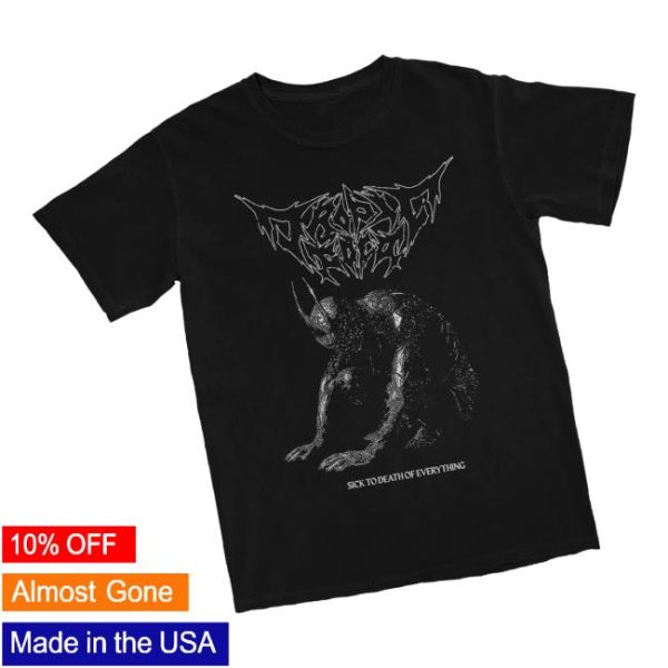 24Hundred Merch Store Shop Tropic Gold Sick To Death Of Everything T-Shirt