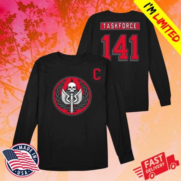 Callofduty Store Merch Call Of Duty Hockey Task Force 141 Black Long Sleeve T-Shirt