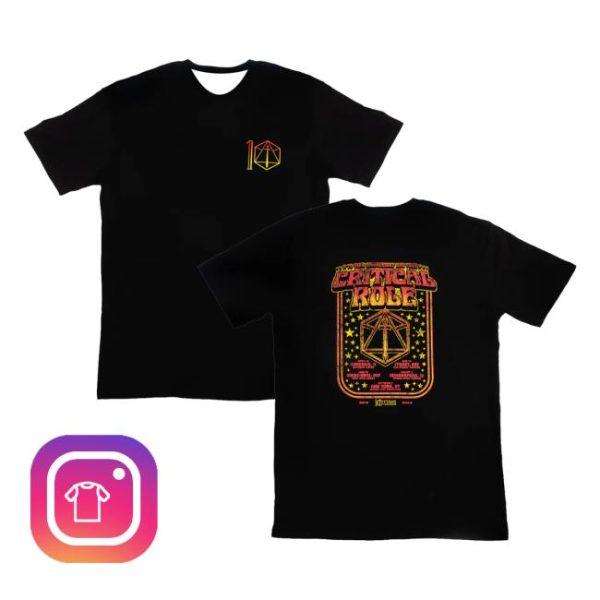 Critical Role Merch Store Shop Critical Role 10 Year Anniversary Live Tour T-Shirt