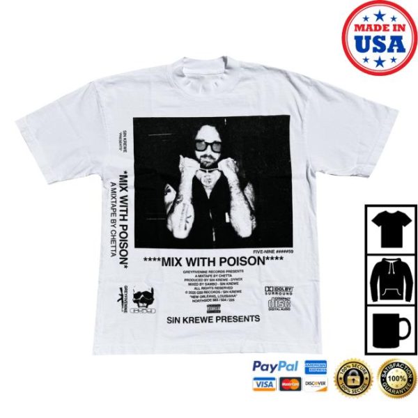 Sin Krewe Merch Store Shop Mix With Poison Shirt White