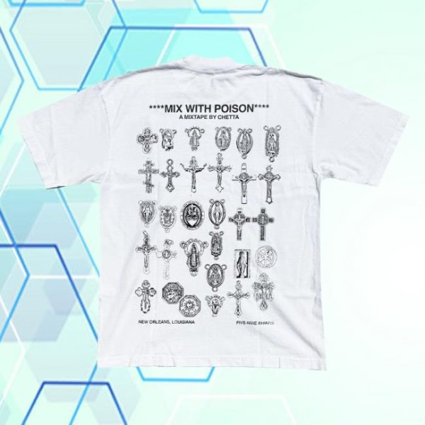 Sin Krewe Merch Store Shop Mix With Poison Shirt White