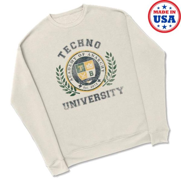 Technoblade Merch Store Shop Techno University Crewneck Sweatshirt Sand
