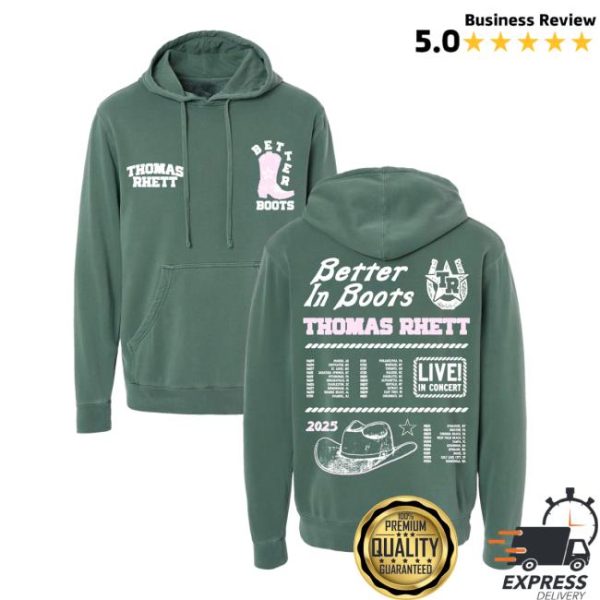 Thomas Rhett Store Merch Shop 2025 Green Hoodie