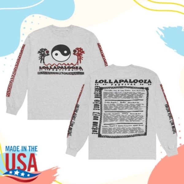 Lollapalooza Merch Store Shop Lollapalooza X Cactus Plant Flea Market Long Sleeve Lineup Tee