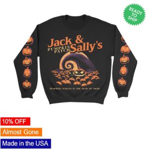 Lostbrostradingco Merch Jack And Sallys Pumpkin Patch Sweatshirt