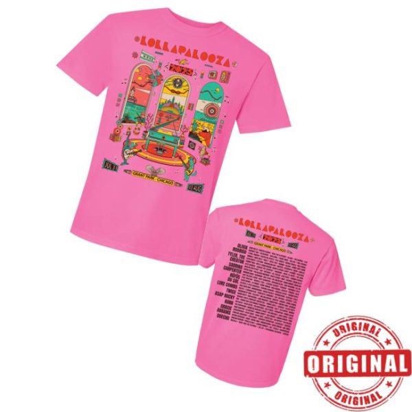 Lollapalooza Merch Store Shop 2025 Poster Lineup Tee
