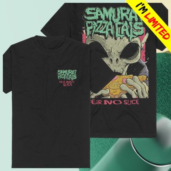 Bravado Store Merch Samurai Pizza Cats Fear No Slice Cover Shirt