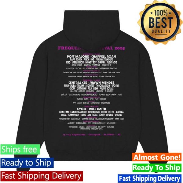 Bravado Store Merch Frequency Festival Astronaut Line-Up 2025 Hoodies