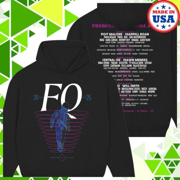 Bravado Store Merch Frequency Festival Astronaut Line-Up 2025 Hoodies