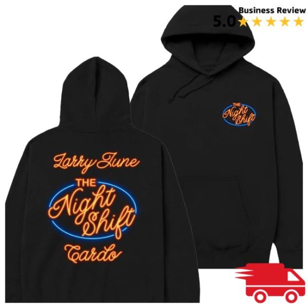 Larry June’s Store Merch The Night Shift Neon Black Hoodie