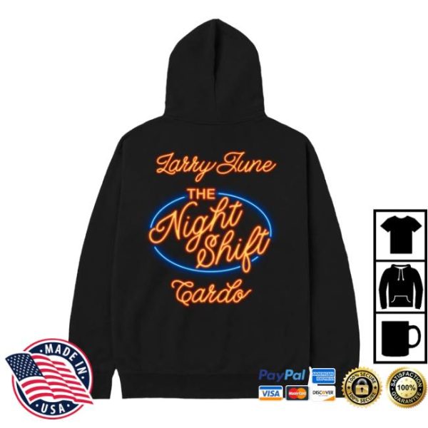 Larry June’s Store Merch The Night Shift Neon Black Hoodie