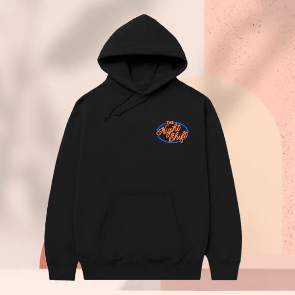 Larry June’s Store Merch The Night Shift Neon Black Hoodie