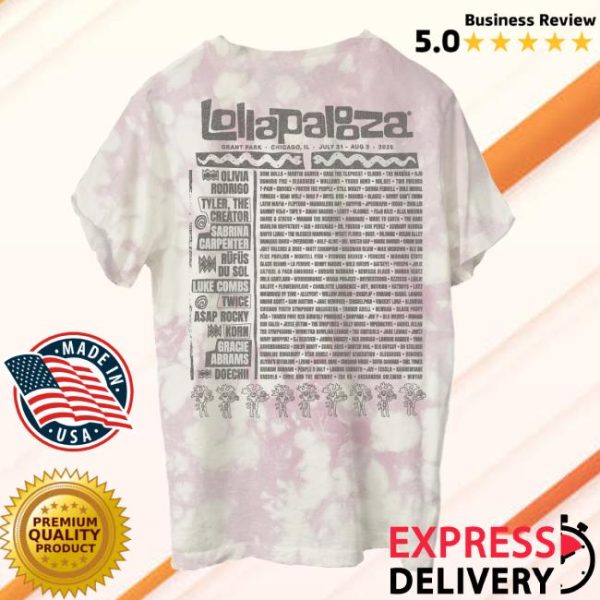 Lollapalooza Store Merch Lolla Lady Lineup Tee