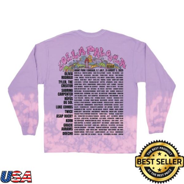 Lollapalooza Store Merch Skyline Lineup Long Sleeve Tee