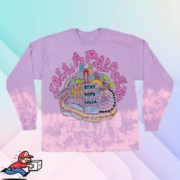 Lollapalooza Store Merch Skyline Lineup Long Sleeve Tee