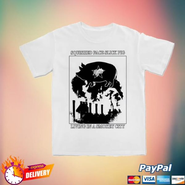 Thegardenvadavada Merch Store Shop Squished Face Slick Pig Tee