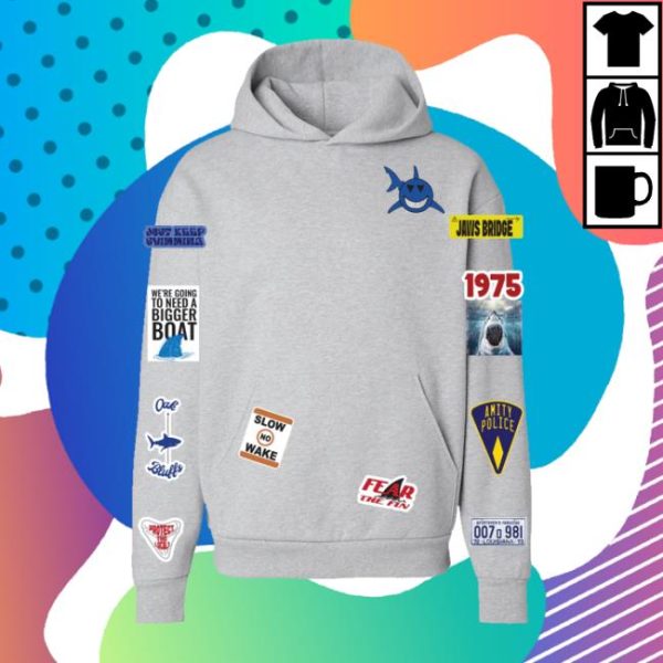 Brodenim Store Merch 1975 Shark Pre Patched Hoodie