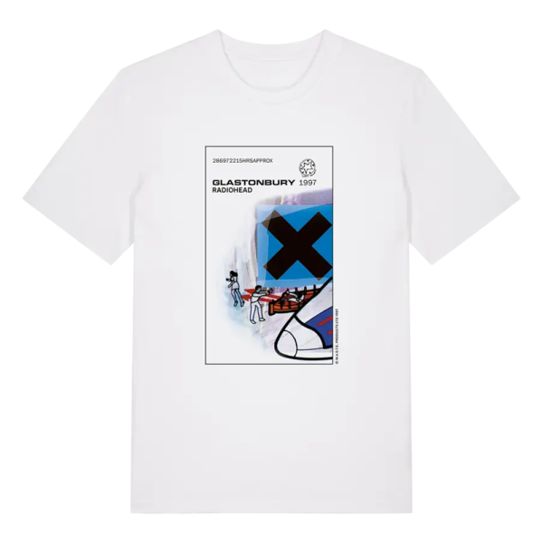 Wasteheadquarters Store Merch Glastonbury 97 White T-Shirt