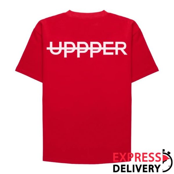 Upper Store Merch Core T-Shirt – Red W White Logo