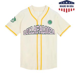 Lollapalooza Merch Store Shop 2025 Lolla Baseball Jersey