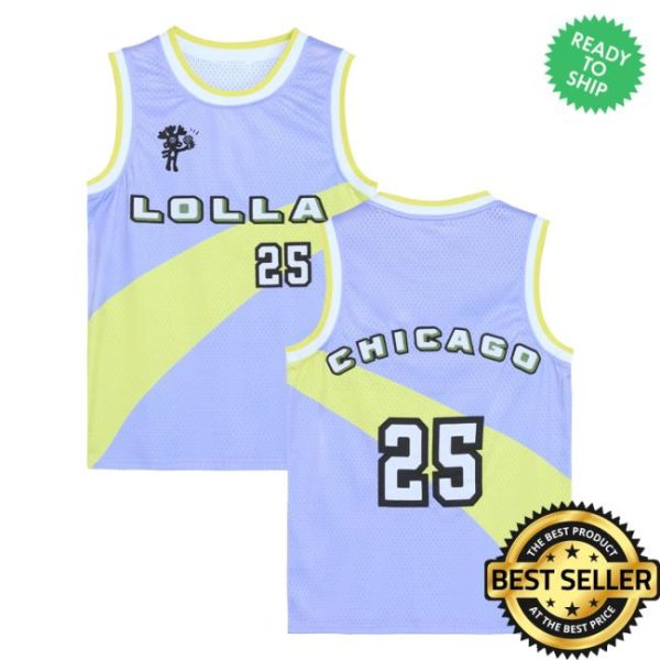 Lollapalooza Merch Store Shop 2025 Lolla Basketball Jersey