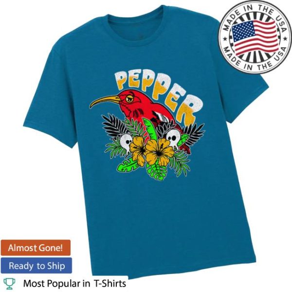 Pepper Merch Store Shop I’iwi Bird Sapphire Tee
