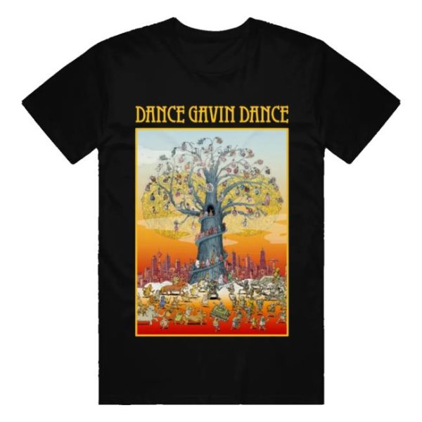Dance Gavin Dance Store Merch Shop Collage Black T-Shirt