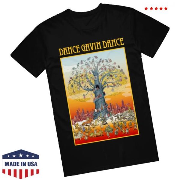 Dance Gavin Dance Store Merch Shop Collage Black T-Shirt