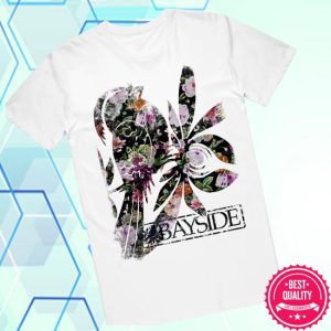 Bayside Store Shop Merch Shudder Bird Floral White T-Shirt